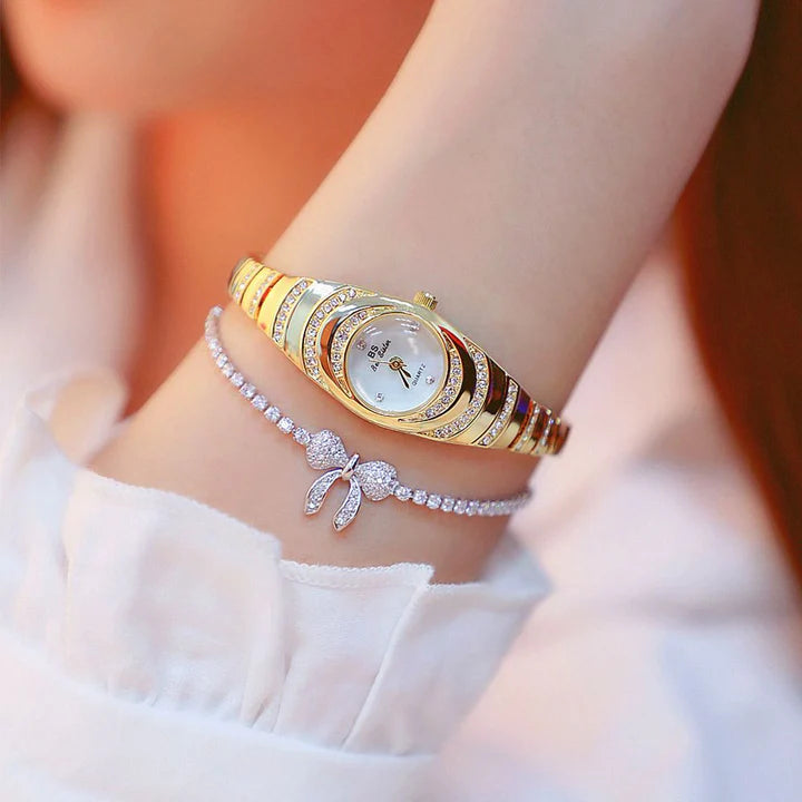 Reloj pulsera de oro para mujer