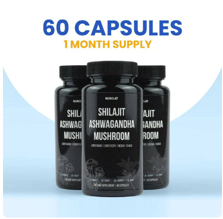 Cápsulas de hongos Ashwagandha Shilajit 6 en 1